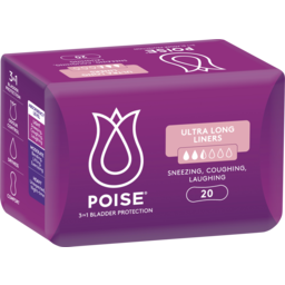 Photo of Poise Ultra Long Liners Fragrance Free 20pk