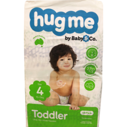 Photo of Hug Me Baby & Co Toddler Size 4 Nappies 10-15kg 48 Pack