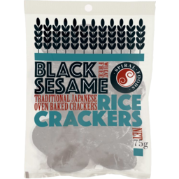Photo of SPIRAL:SPR Black Sesame Rice Crackers 75g