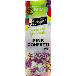 Photo of Mrs Rogers Naturals Sprinkles Pink Confetti 50g