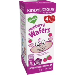 Photo of Kiddylicious Wafers Raspberry 4 x 4g Pack