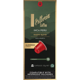 Photo of Vittoria Coffee Inca Peru Riserva Blend Coffee Capsules 10 Pack 52g