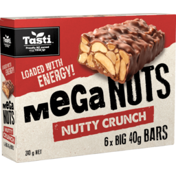 Photo of Tasti Mega Nuts Bars Nutty Crunch 6 Pack