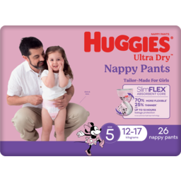 Photo of Huggies Ultra Dry Nappy Pants For Girls 12-17kg Size 5 26 Pack