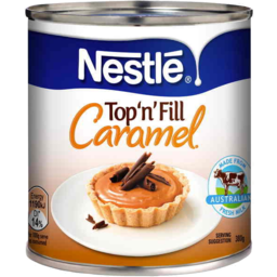 Photo of Milk, Nestlé Caramel Top'N'Fill 395 gm