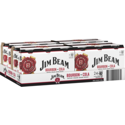 Photo of Jim Beam Bourbon & Cola Can 375ml 24pk