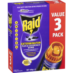 Photo of Raid Pest Exterminator Bug & Insect Bomb 160g X 3 Pack