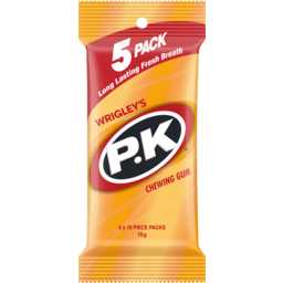 Photo of Wrigley's PK Chewing Gum 5x10 Pieces Packs