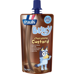 Photo of Pauls Bluey Chocolate Custard Pouch 70g