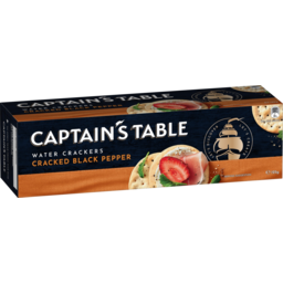 Photo of Captains Table Cracked Pepper Water Crackers 125g
