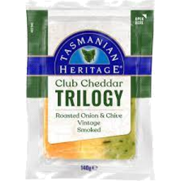 Photo of Tasmanian Heritage Club Cheddar Trilogy Roasted Onion &Chive