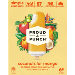 Photo of Proud & Punch Coconuts For Mango Coconut Pops 6 Pack 450ml