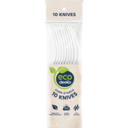 Photo of Eco By Deeko Corn Starch Knives 10 Pack 