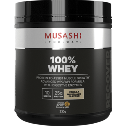 Photo of Musashi 100% Whey Vanilla Milkshake 330g