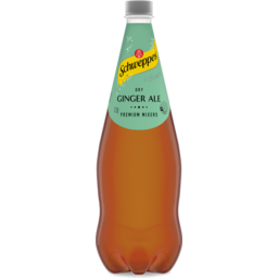 Photo of Schweppes Dry Ginger Ale Soft Drink Classic Miers Bottle 1.1l