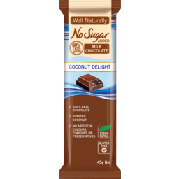 Photo of Well Naturally Nsa Milk Chocolate Coconut Delight 45g