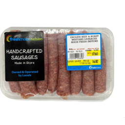 Photo of English Beef & Roast Mustard Sausages
