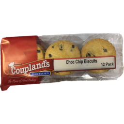 Photo of Couplands Biscuits Chocolate Chip 12 Pack