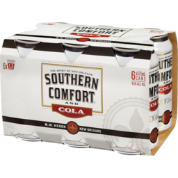 Photo of Southern Comfort & Cola 4.5% 375ml 6 Pack