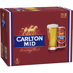 Photo of Carlton Draught Carlton Mid 30 X 375ml Cans 30.0x375ml