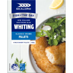 Photo of Sealord Fish Of The Day Fish Fillets Crumbed Southern Blue Whiting 320g