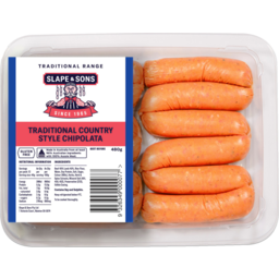 Photo of Slape & Sons Traditional Range Country Style Chipolata 480g