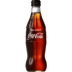 Photo of Coca-Cola Zero Sugar Soft Drink Glass Bottle 330ml 330ml