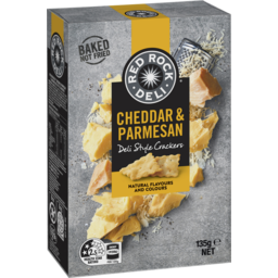 Photo of Red Rock Deli Cheddar & Parmesan Deli Style Crackers Share Pack