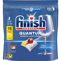 Photo of Finish Quantum Dishwashing Lemon 18 Pack