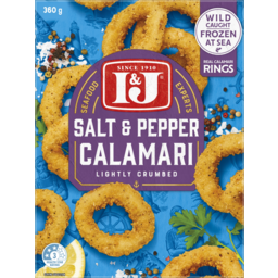 Photo of I&J Lightly Crumbed Salt & Pepper Calamari Rings 360g