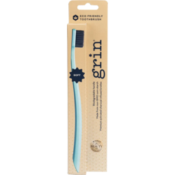 Photo of Grin Activated Charcoal Toothbrush Adult Soft - Blue
