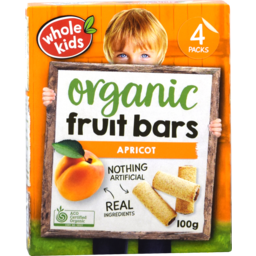 Photo of Whole Kids Fruit Bars Apricot 4 Pack 100gm