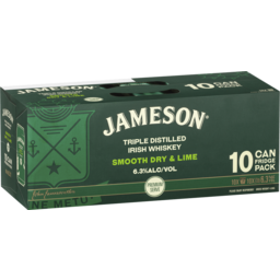 Photo of Jameson Smooth Dry & Lime 375ml 10 Pack