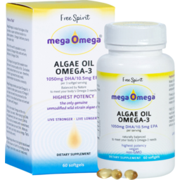 Photo of FREE SPIRIT Algae Oil Omega-3 60c
