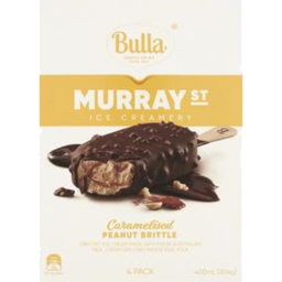 Photo of Bulla Ice Cream Murrasy St Peanut Brittle 4pk