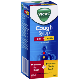 Photo of Vicks Cough Syrup Dry + Chesty 200ml