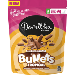 Photo of Darrell Lea Milk Chocolate Tropical Bullets 200g