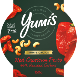 Photo of Yumis Choice Red Capsicum Pesto With Roasted Cashews Gluten Free Dip 150g