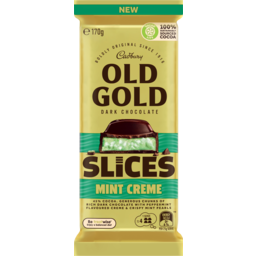 Photo of Cadbury Old Gold Mint Creme Slices Chocolate Block 170g