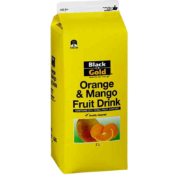 Photo of BLACK AND GOLD DRINK ORANGE AND MANGO 2L