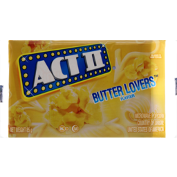 Photo of Act Ii Butter Lovers Flavour Microwave Popcorn 85g