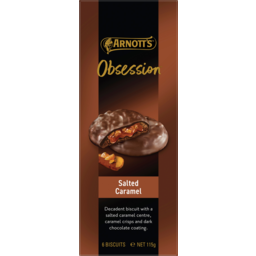 Photo of Arnotts Obsession Salted Caramel Biscuits 115g