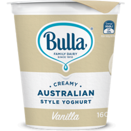 Photo of Bulla Australian Style Yoghurt Vanilla 160g
