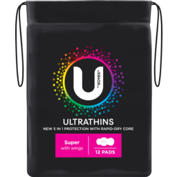 Photo of U By Kotex Ultra Thins Super With Wings Sanitary Pads 12 Pack