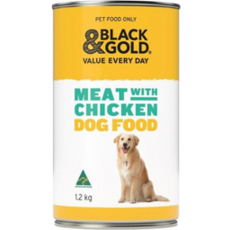 Photo of Black And Gold Dogfood Meat With Chicken
