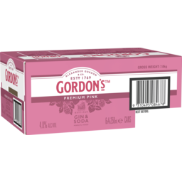 Photo of Gordons Pink & Soda 250ml X 4 X 6 6x4ml