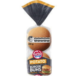 Photo of Tiptop Bakery Potato 4 Premium Sliced Burger Buns 292g