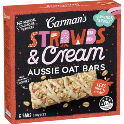 Photo of Carman's Strawbs And Cream Aussie Oat Bars 6 Pack 180g