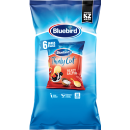 Photo of Bluebird Potato Chips Thinly Cut Ready Salted 6 Pack 