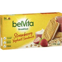 Photo of Belvita Breakfast Strawberry Yoghurt Sandwich 253g